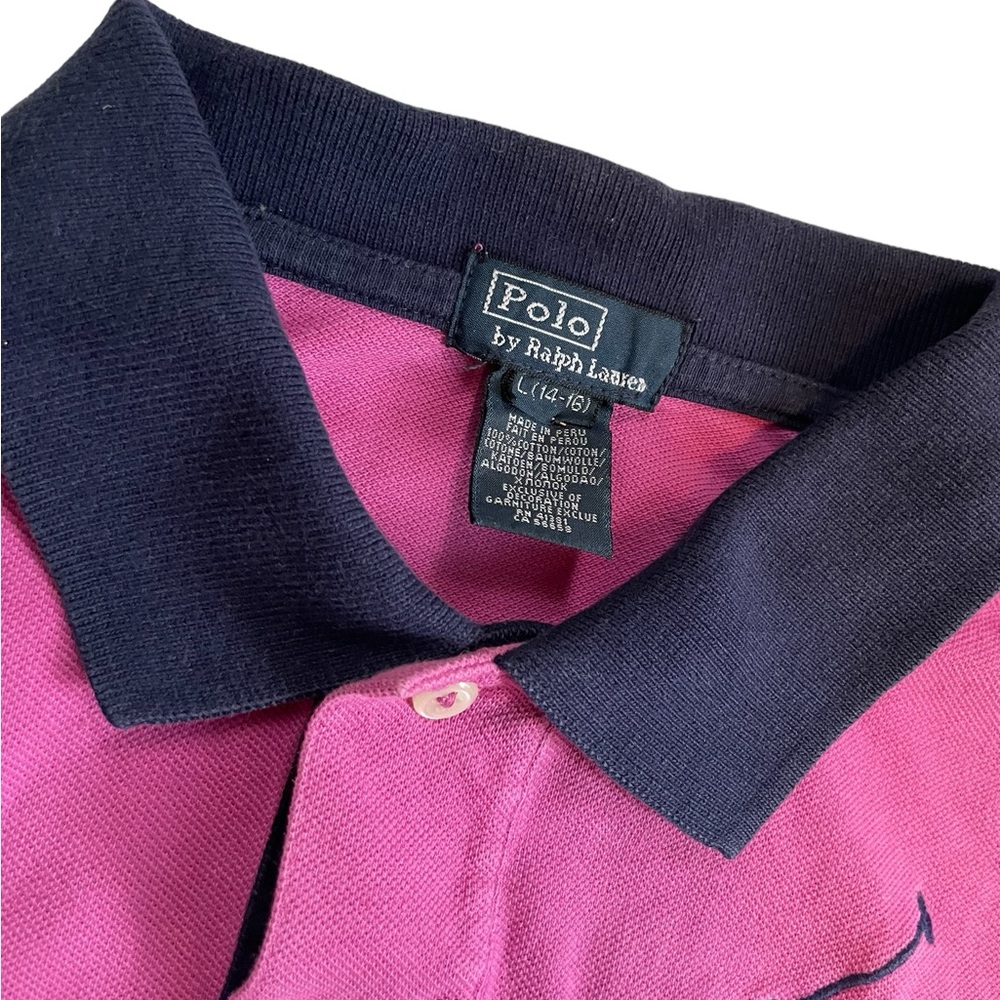 Polo Ralph Lauren big Pony Polo Shirt pinkish purple size 14-16 boy - Picture 2 of 11